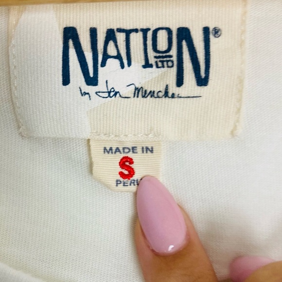 Nation Ltd Tribecca long sleeve slightly sheer ruffle top. Small. - Picture 7 of 8